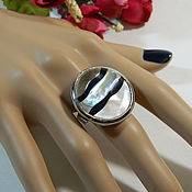 Винтаж handmade. Livemaster - original item Ring with mother of pearl.. Handmade.