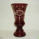 Vase 20,8 cm. RUBY glass, glaze. Thread. EGERMANN EGERMANN, Vintage vases, St. Petersburg,  Фото №1