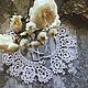 White crocheted collar with roses, Collars, Stavropol,  Фото №1