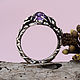 Серебряное кольцо с аметистом "Ионе". Кольца. BlackTree (InSilver). Ярмарка Мастеров.  Фото №5
