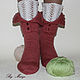 Knitted wool socks, handmade 'dark taup', Socks, Moscow,  Фото №1