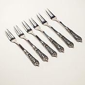 Посуда handmade. Livemaster - original item Lemon forks EMPIRE. Set of large diner forks 6 PCs.. Handmade.