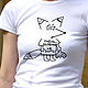 Женская футболка с юмором Лиса, прикольная футболка лапочка, Футболки, Новосибирск,  Фото №1