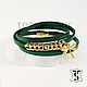 Elegant leather bracelet for girl Art:18000213, Bead bracelet, Prague,  Фото №1