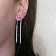 Order Earrings with cubic zirconia, silver festive evening earrings. Irina Moro. Livemaster. . Earrings Фото №3