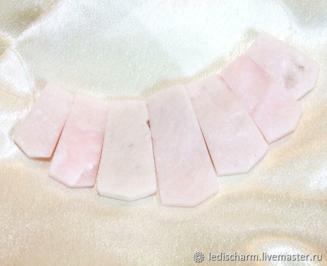 Pink opal. Set of pendants 27h16 mm45h22 mm , Beads1, Samara,  Фото №1