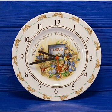 Винтаж ручной работы. Ярмарка Мастеров - ручная работа Royal Doulton часы настенные The Bunnykins Teaching Clock. Handmade.