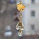 Set Pendant earrings, 'Flower honey' with lemon Topaz.Yellow, Pendants, Moscow,  Фото №1