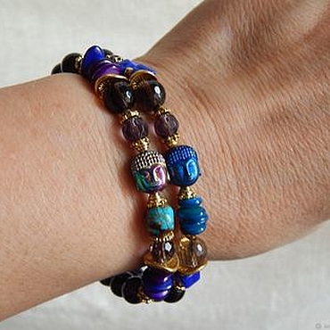 Одежда ручной работы. Ярмарка Мастеров - ручная работа Парные браслеты для влюбленных Будда Равновесие. Handmade.