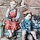Statuette Children with grapes Capodimonte Italy, Vintage statuettes, Ramenskoye,  Фото №1