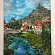 Oil painting of magnificent Switzerland against the background of mountains.Painting landscape. Pictures. sharaeva-elena. My Livemaster. Фото №6