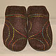 Men's felted Slippers Color geometry-1. Slippers. MMwool (marinamol). My Livemaster. Фото №5
