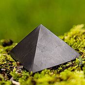 Сувениры и подарки handmade. Livemaster - original item Pyramid of shungite 15 cm polished, stone decor for home. Handmade.