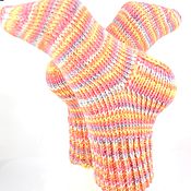 Аксессуары handmade. Livemaster - original item Socks: knitted from pure wool yarn, sizes 17 and 20. Handmade.