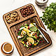 Order Oak serving board with three compartments. Foxwoodrus. Livemaster. . Dish Фото №3