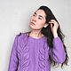 Women's Woolen Purple Knitted Jumper, Merino Sweater, Jumpers, Ulan-Ude,  Фото №1