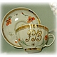Elegant Tea pair of porcelain with your initials -2, Name souvenirs, Moscow,  Фото №1