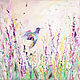 Диптих «Hummingbird in lavender » 50/50см х 2. Картины. ЖИВОПИСЬ ПОЗИТИВ (paintingjoy). Ярмарка Мастеров.  Фото №6