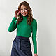 Turtleneck made of viscose Green, turtleneck badlon knitwear green. Turtleneck Sweaters. mozaika-rus. My Livemaster. Фото №6