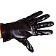 Order Size 9.5. Winter men's gloves made of black and brown leather. Butichok from N.. Livemaster. . Vintage gloves Фото №3