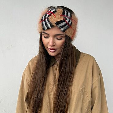 Аксессуары ручной работы. Ярмарка Мастеров - ручная работа Повязка burberry. Handmade.