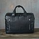 Men's business document bag A4 'Solomon' (Black). Men\'s bag. DragonBags - Men's accessories. Online shopping on My Livemaster.  Фото №2