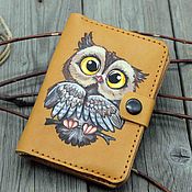 Сумки и аксессуары handmade. Livemaster - original item Purse for car documents Owl with a department for passport. Handmade.