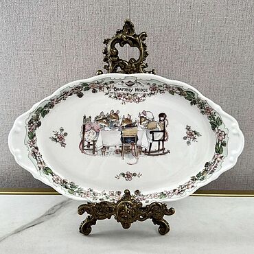 Винтаж ручной работы. Ярмарка Мастеров - ручная работа Винтаж: Royal Doulton,Brambly Hedge, блюдо Ежевичная поляна. Handmade.