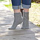  Openwork downy socks for women in gray. Socks. Down shop (TeploPuha34). My Livemaster. Фото №6