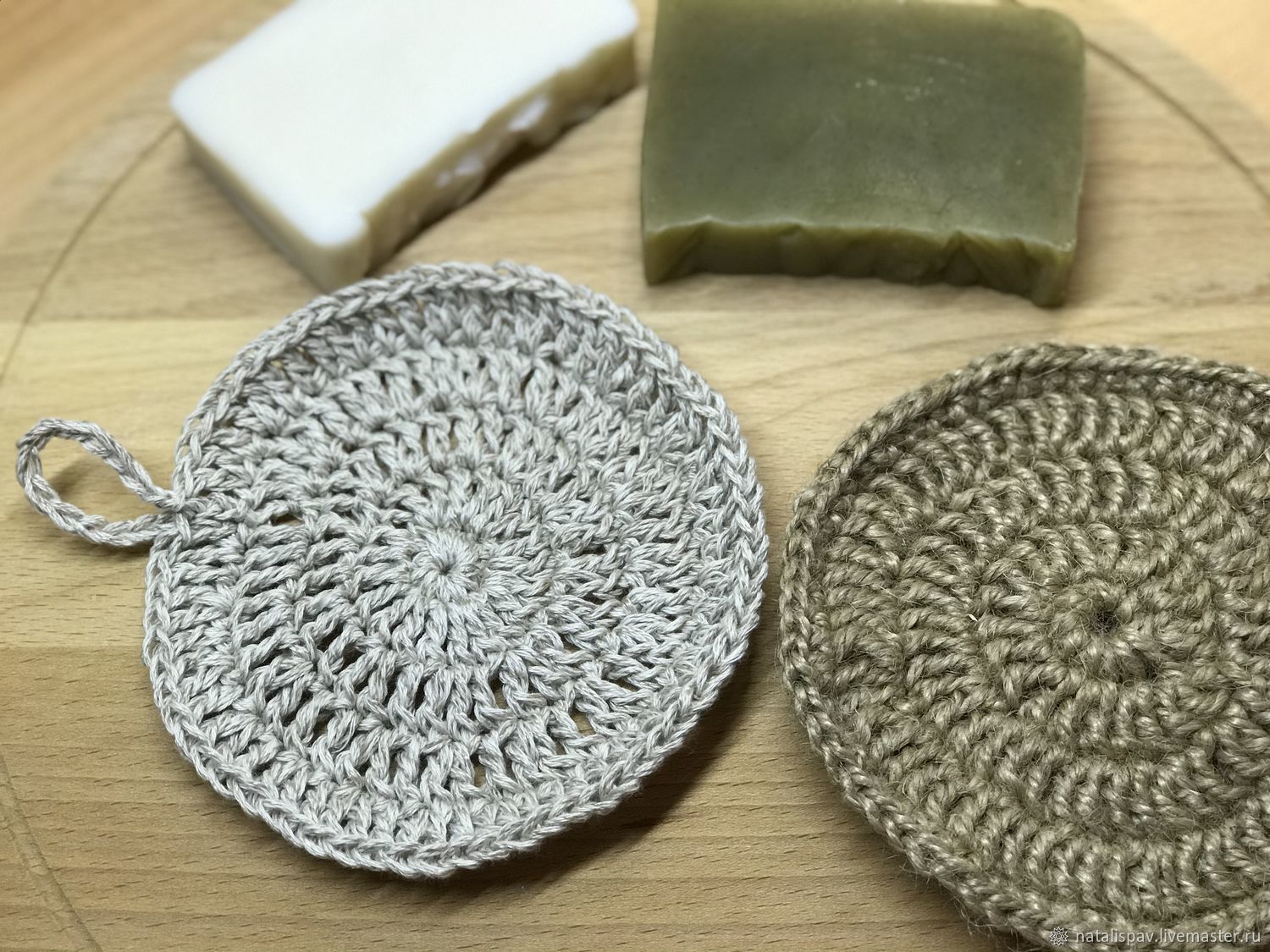 Губка для мытья посуды из 100% джута, большая – купить на Ярмарке ...