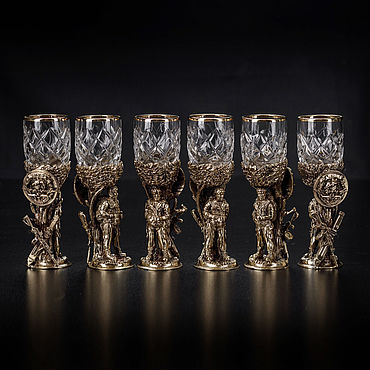 Посуда ручной работы. Ярмарка Мастеров - ручная работа Стопки "ВДВ" VIP. Handmade.