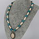 Necklace with pendant made of howlite 'Esther'. Necklace. Magic box. Online shopping on My Livemaster.  Фото №2