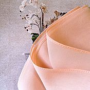 Большой платок с цветами Изумрудный, натуральный шелк