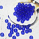 Round Beads 40 pcs 4 mm Blue Matte, Beads1, Solikamsk,  Фото №1