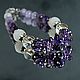 Lilianna-amethyst crystal chalcedony Bracelet, Bead bracelet, Khimki,  Фото №1