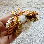 Brooch unicorn with Pearl