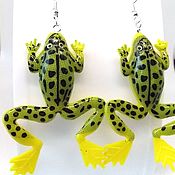 Украшения handmade. Livemaster - original item Classic Earrings: frog earrings. Handmade.