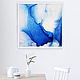 Air abstraction alcohol ink Blue, Pictures, Ekaterinburg,  Фото №1