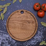 Для дома и интерьера handmade. Livemaster - original item Average round Board made of oak. D 30 cm, color 