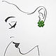 Order Earrings Lucky Clover Four-leaf Green Stud Earrings. Bionika - Polymer Clay Jewelry (Bionika). Livemaster. . Earrings Фото №3