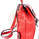 Order Small backpack leather jolie red. Russian leather Guild (sachet-spb). Livemaster. . Backpacks Фото №3