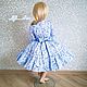 Платье "Цветочное настроение" Анемоны на  голубом. Платье. Little___dress. Ярмарка Мастеров.  Фото №4