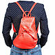 Backpack leather Venice red. Backpacks. Russian leather Guild (sachet-spb). Online shopping on My Livemaster.  Фото №2