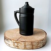 Посуда handmade. Livemaster - original item Jug with lid. Black pottery.. Handmade.