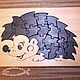 Gifts for kids. ' Hedgehog Charming'. Puzzle. Wooden toys from grandfather Andrew. Online shopping on My Livemaster.  Фото №2