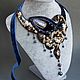 BALANCE necklace kyanite, swarovski, pearls, sequins, beads. Necklace. Maria_Prox Jewellery. My Livemaster. Фото №5