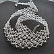 Order Wedding wide lace necklace, handmade lace. moonlace. Livemaster. . Necklace Фото №3