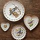 Painted porcelain. A set of 'Bird Quartet», Dinnerware Sets, Kaluga,  Фото №1