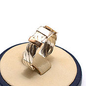 Украшения handmade. Livemaster - original item Ring in sterling silver 925 with gold 585 accents. Handmade.