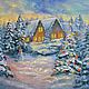 Picture miniature Christmas tree, Friendly New year, 20h15, oil, Pictures, Voronezh,  Фото №1